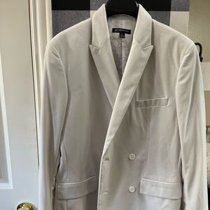 Soft White Double breasted suit jacket Med regular fit